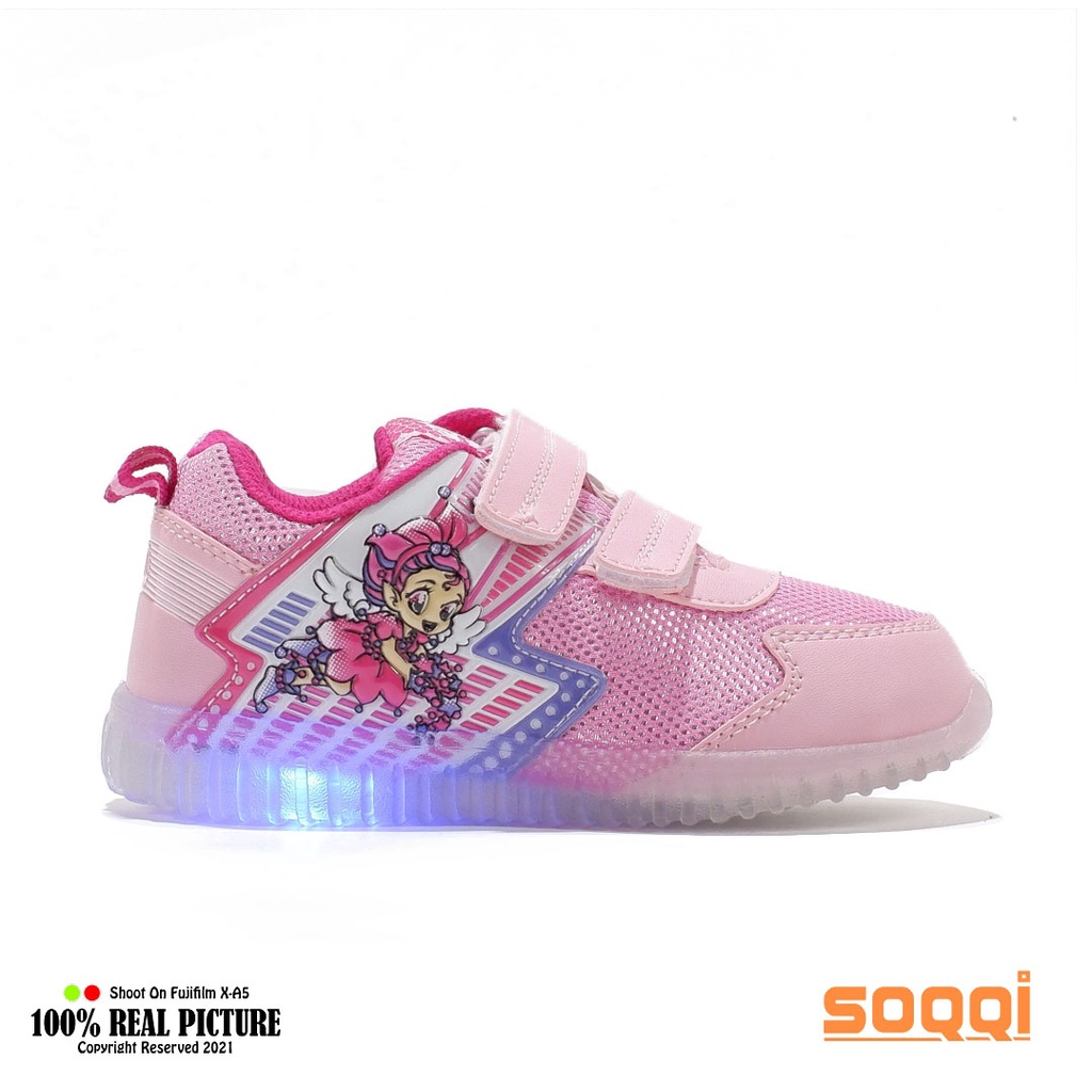 Sepatu sekolah anak perempuan tk ori sneakers paud anak-anak cewek lampu umur 5-7 tahun Ardiles Bravia terbaru promo keren cod murah 26-31