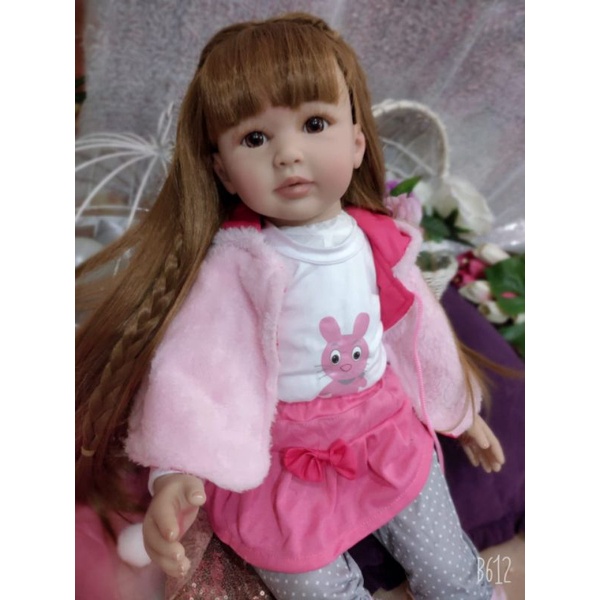 Ready Boneka Bayi Silikon Reborn Mewah Premium 60 cm Jumbo Super Cantik Original