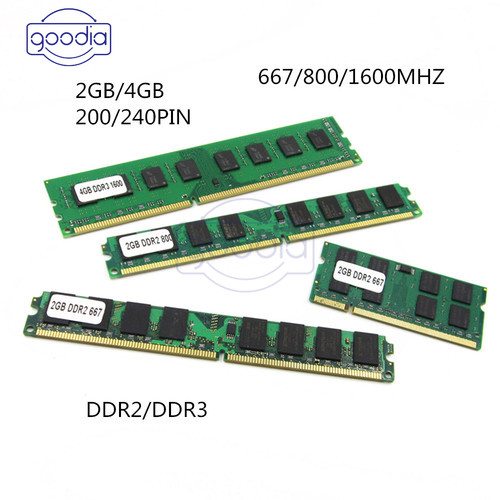 Ram Memori 2gb 4gb Ddr2 Ddr3 Pc2-5300 U 667 800 1600mhz 200 240pin Dimm Untuk Pc Desktop