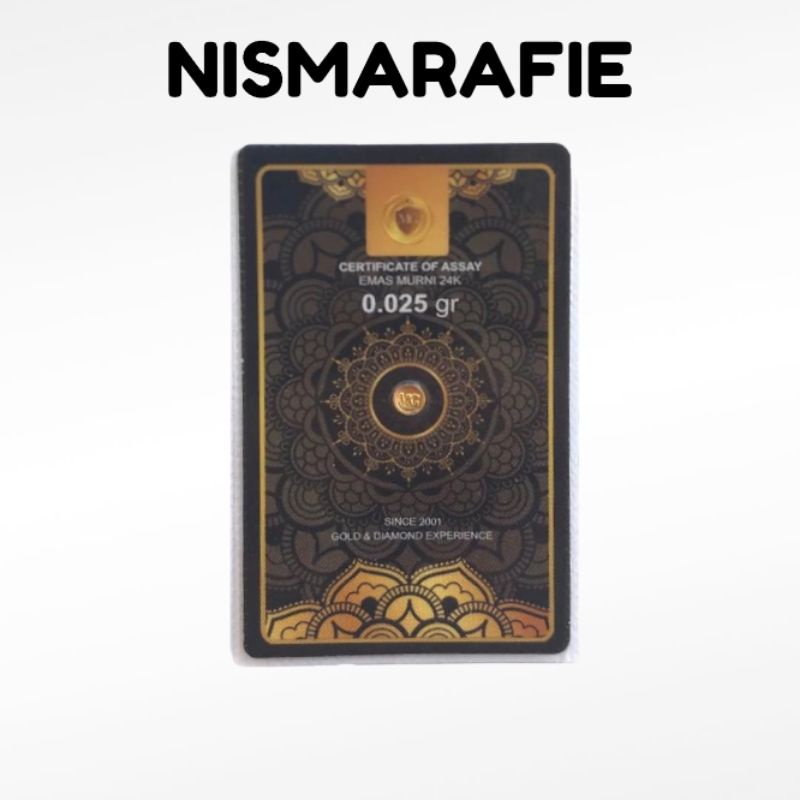 LM Logam Mulia Emas Minigold Mini Gold 0.025 gram Black Series 24K Bisa Tukar Antam - Nismarafie