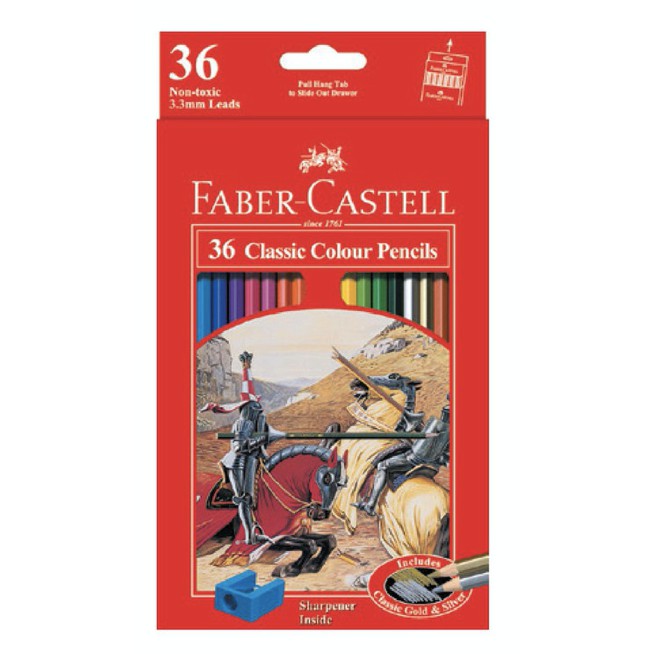 

PENSIL WARNA FABER CASTELL 36 CLASSIC PANJANG COLORING PENCIL LONG ANAK SD TK ALAT MEWARNAI GROSIR