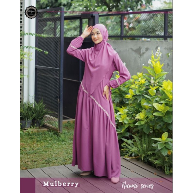 Gamis Naumi Series set soft pad non pad original SV syari