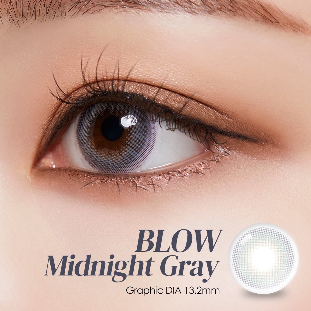 LENSBYSEOUL O'lola Blow - Midnight Gray Korea Natural Contact Softlens