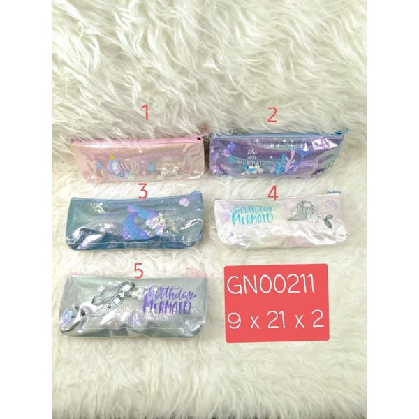 

kotak pensil mermaid glitter anak pencil case tempat pen spidol putri duyung kado ulang tahun girl