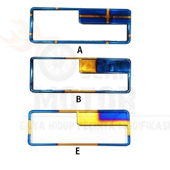 BINGKAI / DUDUKAN PLAT NOMOR TWOTONE 1 SET DEPAN BELAKANG  PLUS MIKA CASE BAKAR THAILOOK motor