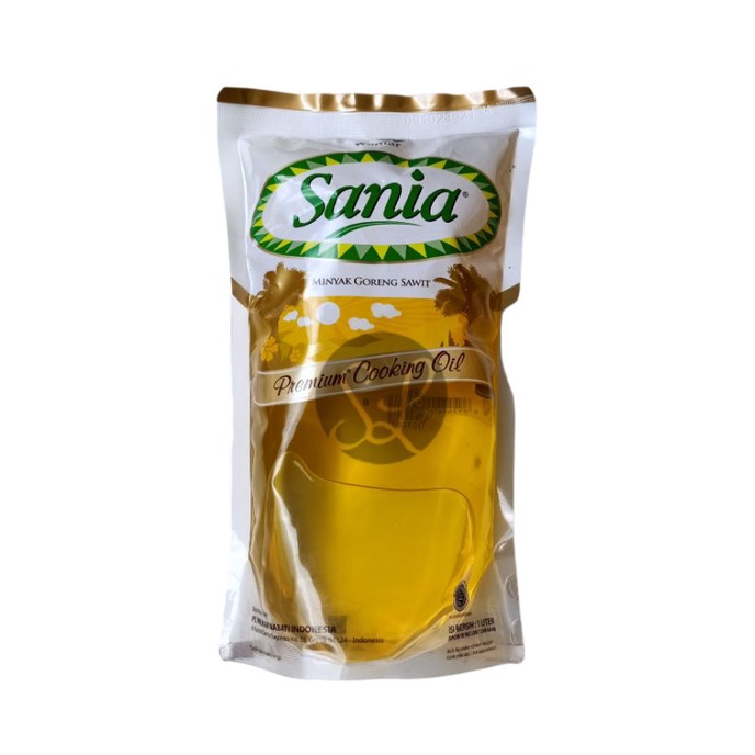 Minyak Goreng Sania 1 Liter Premium Cooking Oil Pouch Sania 1L Minyak Goreng 1 Liter Refill Minyak Sania