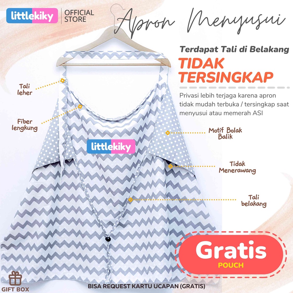 Kado Bayi / Kado Lahiran Paket Menyusui (Bantal, Apron dan Gendongan)