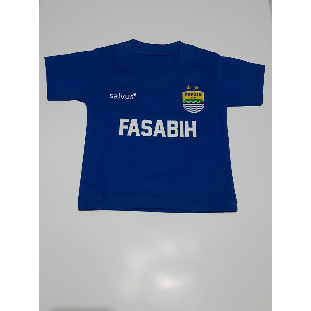 Baju Bola Bayi Persib GRATIS CUSTOM NAMA T Shirt Kaos Bola Baju Anak Baju Bayi Kaos Anak Kado Anak