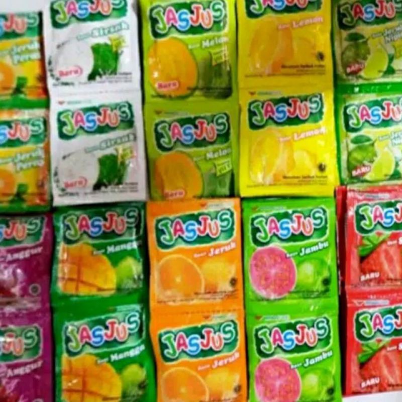 

JASJUS MINUMAN BUBUK BUAH SEGAR SACHET, ALL VARIANT RASA 1 RENCENG ISI 10 SACHET