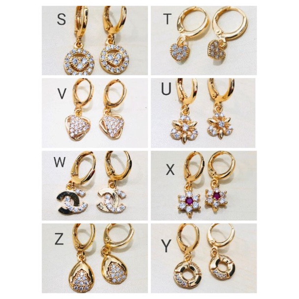 Namk021. Anting xuping wanita lapis emas dgn mata zircon