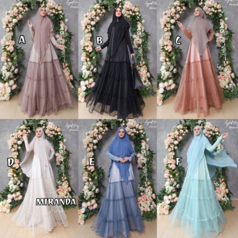 MIRANDA by Agoest Hanggono (Gamis mewah, Gamis pesta, Gamis syari mewah, Gamis tulle premium, Gamis 