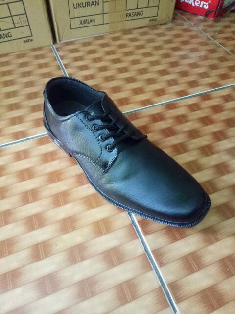 sepatu pantopel tali vantofel hitam kerja kantor
