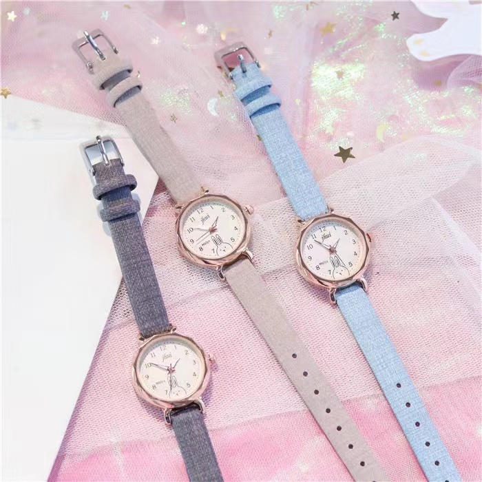 Jam Tangan Wanita Harajuku Kecil Analog Quartz Fashion Korean Import