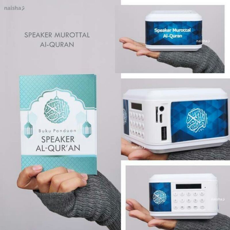 ELZ-SPEAKER ALQUR'AN NAISHA HIJRAH 30 QORI' MICRO SD 8 GB WARNA HITAM DAN NAVY