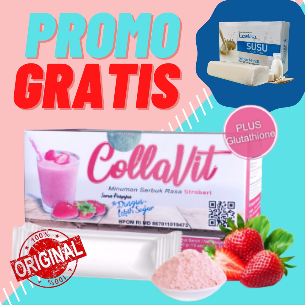 

BEST SELLER Pemutih Seluruh Badan Collavit Minuman Collagen Pemutih Badan Collagen Drink Whitening Glowing untuk daya tahan tubuh Original.