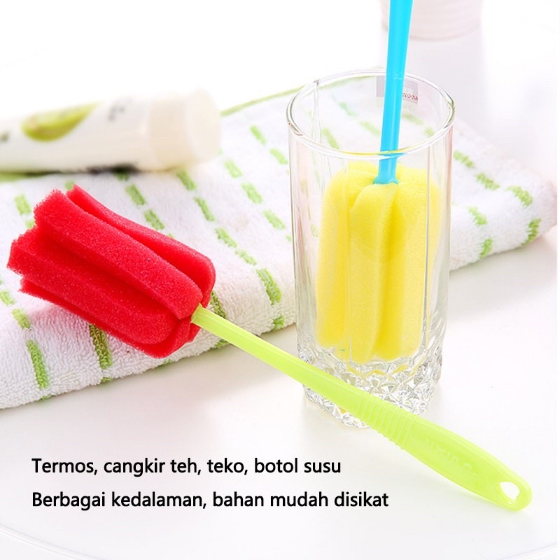 Import Sikat Spons Spon Sponge untuk Cuci botol gelas dot anak bayi dish Washing Sponge Baby Kids