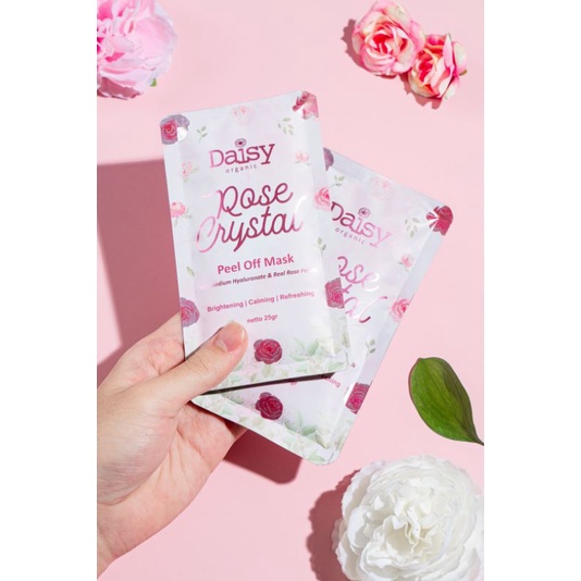 MASKER PEEL OFF DAISY ORGANIC - ROSE CRYSTAL PEEL OFF MASK DAISY ORGANIC