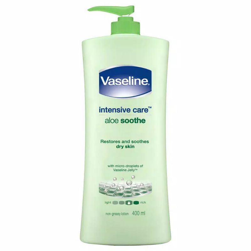 Vaseline Hand Body Lotion Cocoa Radiant 200ml, Advanced Strenght 400ml, Aloe Soothe 400ml