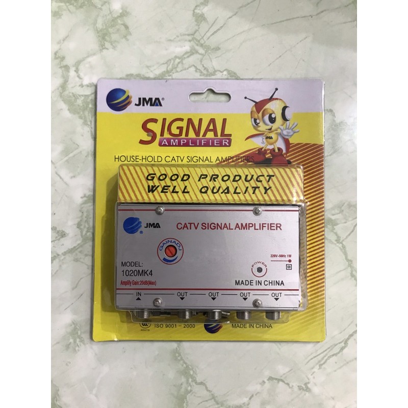 Splitter Booster Cabang CATV / Signal Amplifier / Penguat Sinyal TV 4 Way