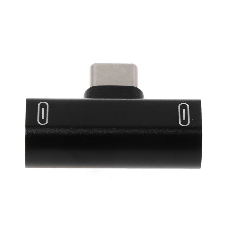 Btsg Dual USB Type C Headphone Aux Adapter Splitter Untuk Note8 9 10 Plus S10 S20 P20