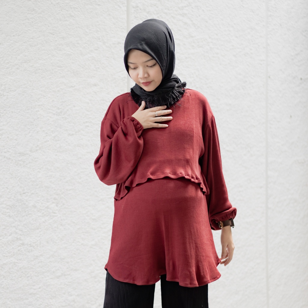 Bajuboo Safira vol.1 - Tunik Apron Busui &amp; Bumil Friendly Nursing Wear