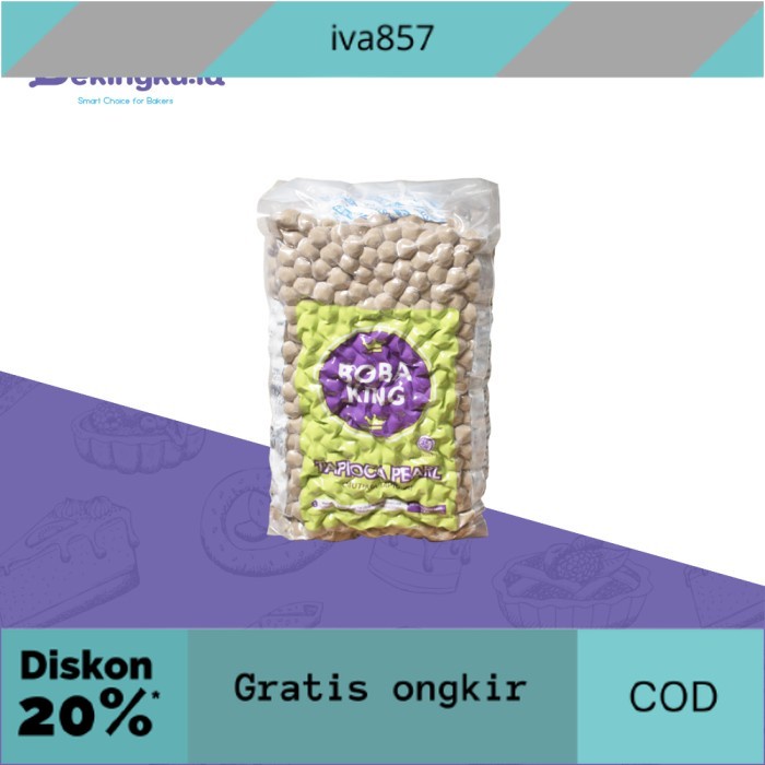 

PROMO Boba King Tapioca Original ( Brown Sugar ) Kemasan 1Kg GRATIS ONGKIR