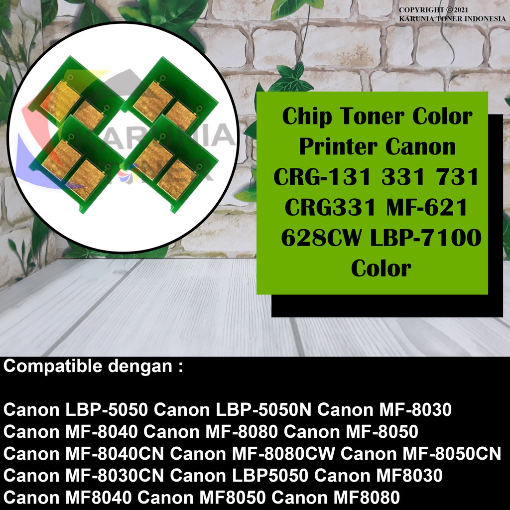 Chip Toner Color Canon CRG-131 331 731 CRG331 MF-621 628CW LBP-7100