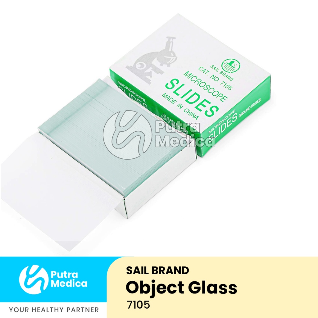 Sail Brand Microscope Slides 7105 - 1 Box / Object Glass / Kaca Preparat Mikroskop