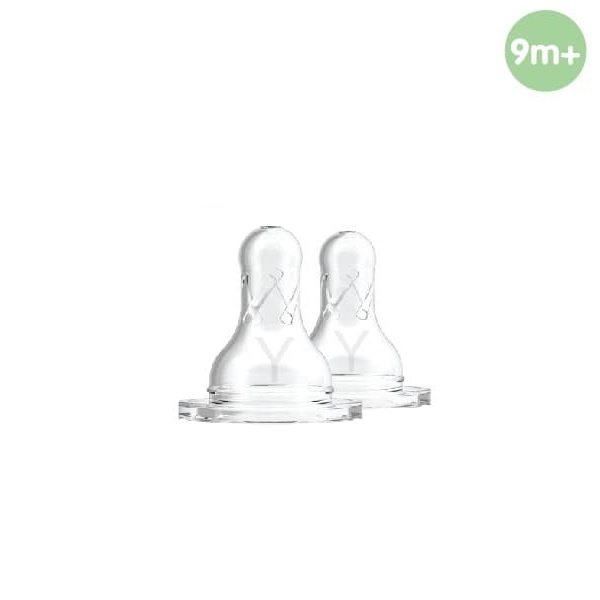 Dr. Brown's Narrow Cut-Y 9m+ Silicone Nipple 2pcs Dot Dr Browns Teat WHS