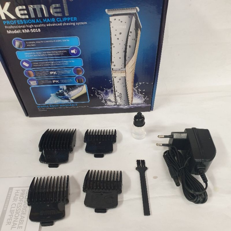 Alat Mesin Cukur Rambut Kumis Jenggot Recharge Murah Pria Anak Kemei 5018 Hair Clipper Original