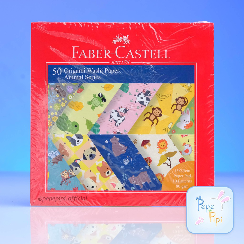 Washi paper Faber Castell Kertas Warna Lipat Origami 16 x 16 dan 15 x 15 Motif Fruit Season Knitting