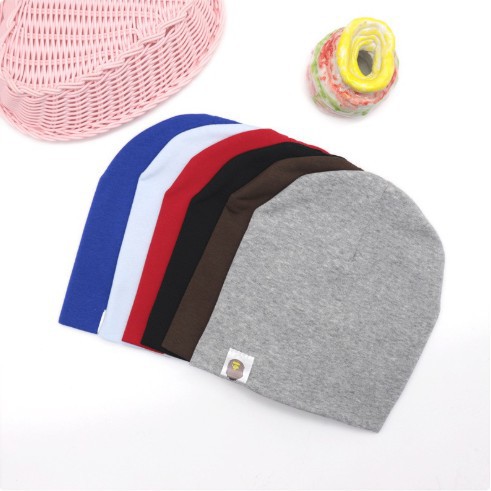 Topi Kupluk Bayi Topi Anak Unisex Lucu Simple Bahan Katun Lembut - Kupluk Rajut