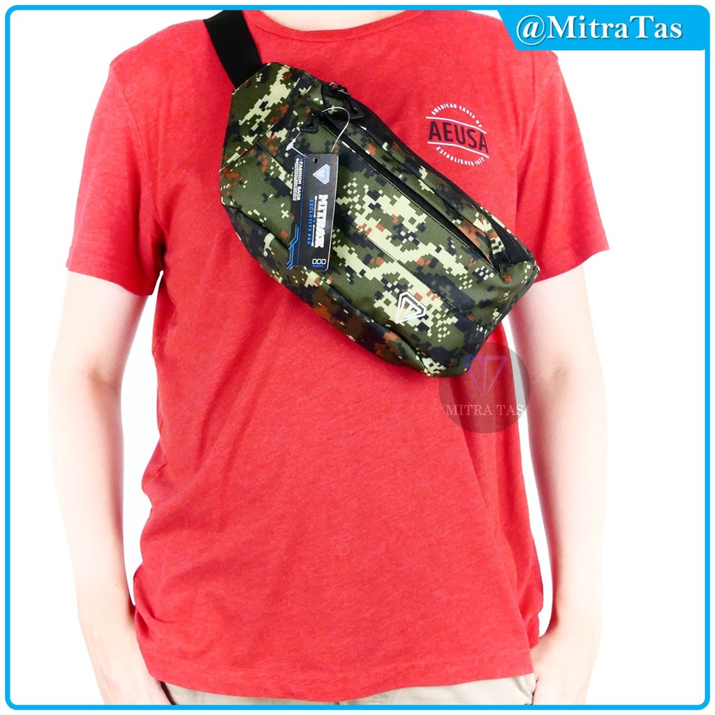 Waist Bag MitraX Jesko Army Bahan Nylon Tebal Memiliki KUALITAS TERBAIK! Tas Pinggang l WaistBag Simple dan Keren Cocok untuk Pria maupun Wanita!