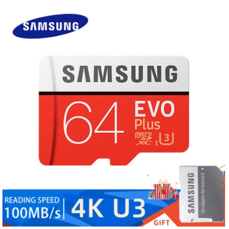 Micro SD Samsung Kartu Memori TF Class10 Kapasitas 64GB Micro SDXC Evo Plus High Speed Memory Card