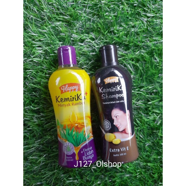 Paket Treatment Rambut, Shampo kemiriku + Minyak kemiri Lidah Buaya
