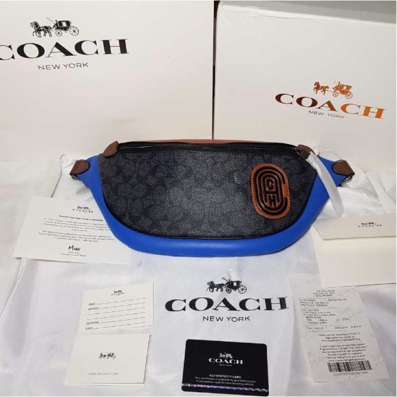 COACH WAISTBAG PRIA BLUE YELLOW ORIGINAL