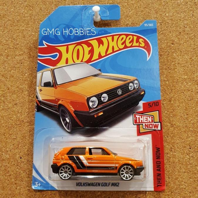 VW Volkswagen Golf MK2 Orange Hotwheels Hot Wheels Diecast Mobil
