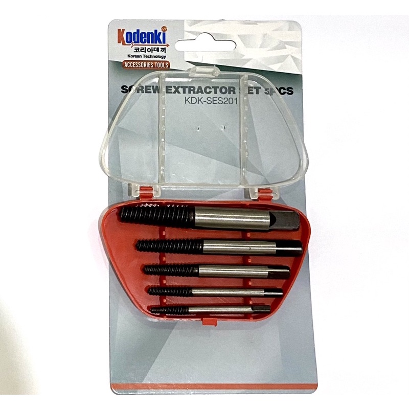 Mata tap drat balik kiri 5pcs kondenki asli ser screwdriver extractor mata tap drat balik KODENKI