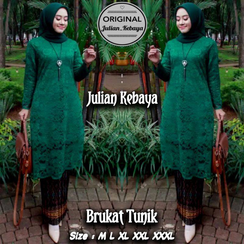 KEBAYA TUNIK BRUKAT / SETELAN KEBAYA BRUKAT TUNIK JUMBO / SET KEBAYA MODERN / KEBAYA TUNIK BROKAT