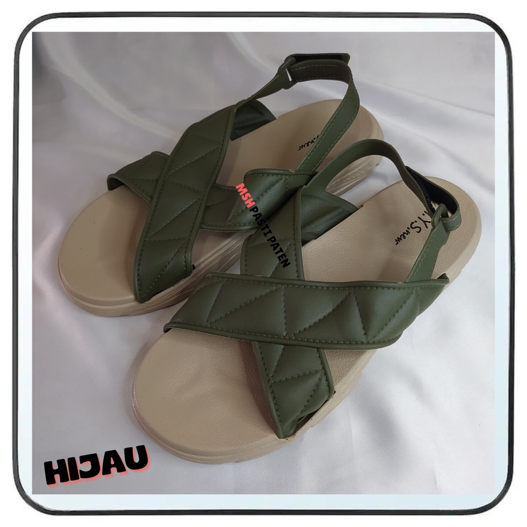 HYS Sepatu SandaL Tali Silang Wanita Impor Ori