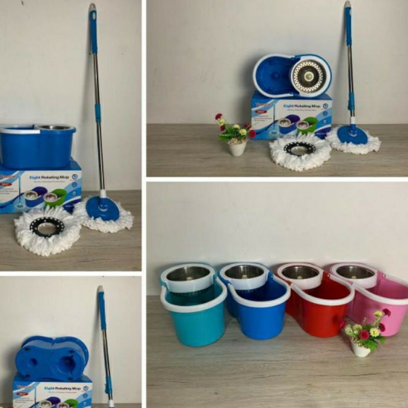 Spin Mop  Alat Pel Lantai Super Mop Alat Pembersih Lap Pel