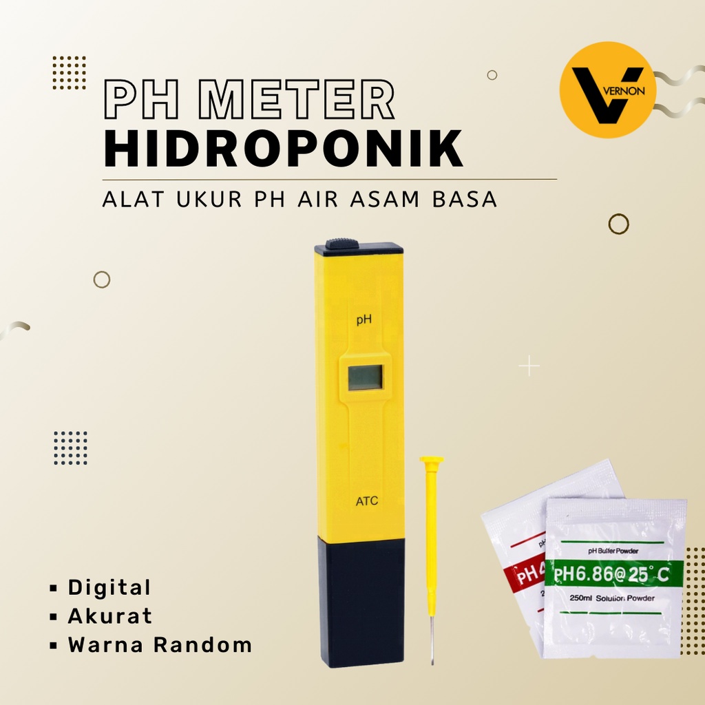 PH Meter Digital Tanah Air Alat Pengukur Keasaman Cairan Hidroponik