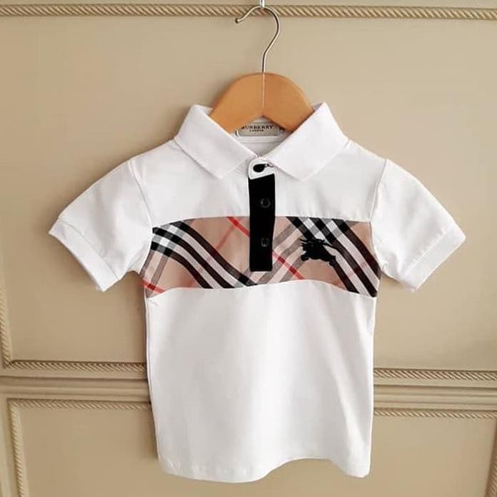 New AR BAJUKIDDIE PLAID BB POLO WHITE .. kaos anak laki pria boy merk branded