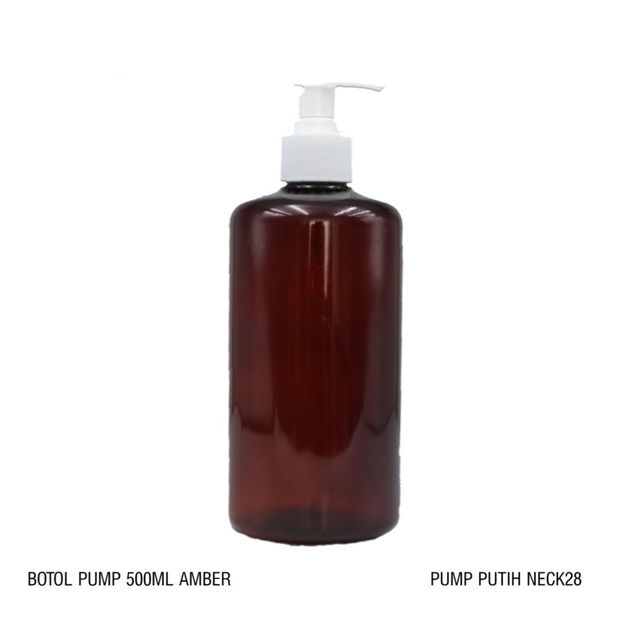 BABEE - BOTOL COKLAT AMBER 500ML TUTUP PUMP TEBAL DAN KERAS /BOTOL HAND SANITIZER/BOTOL SABUN