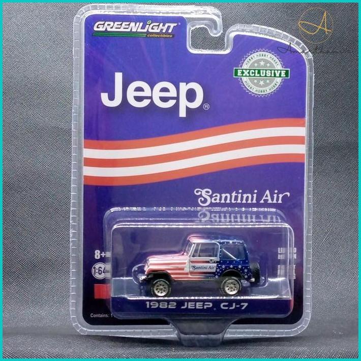 Ac - Greenlight 1/64 1982 Jeep Cj-7 - Santini Air - Hobby Exclusive