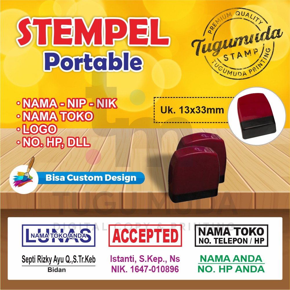 

Stempel Flash/Stamp Nama,Dokter,Bidan,Perawat,NIK,Apoteker-Custom-3313