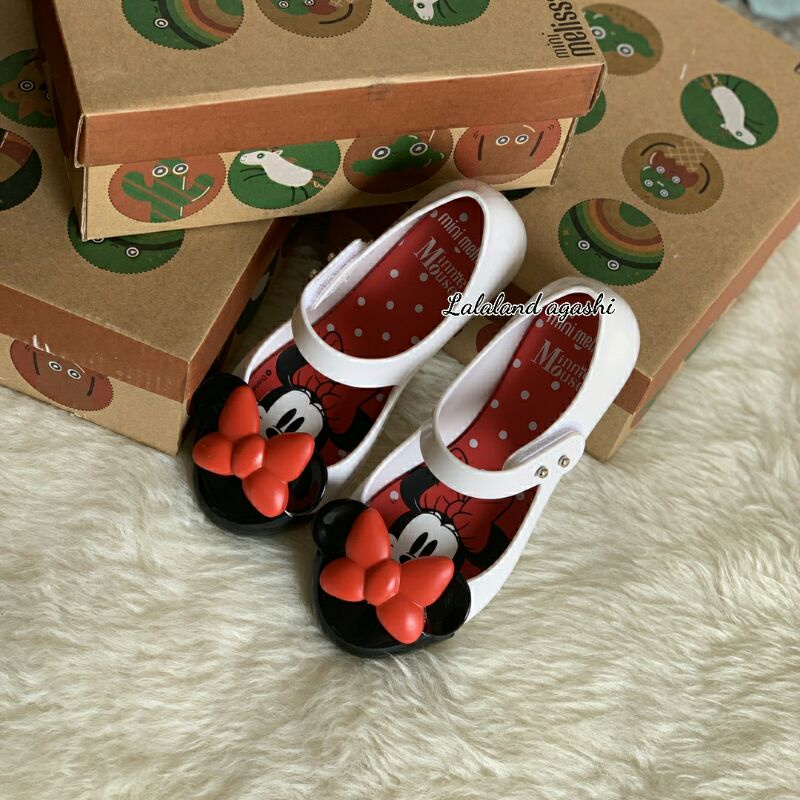 Sepatu anak minimel minnie mouse putih/sepatu anak disney/sepatu minnie mouse/sepatu jelly anak