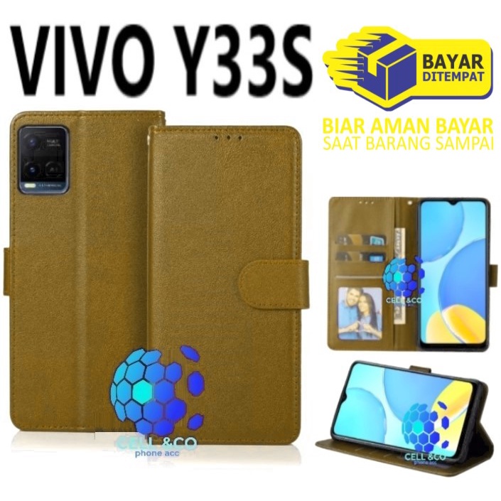 Flip cover VIVO Y33S NEW 2021 Flip case buka tutup kesing hp casing flip case leather wallet