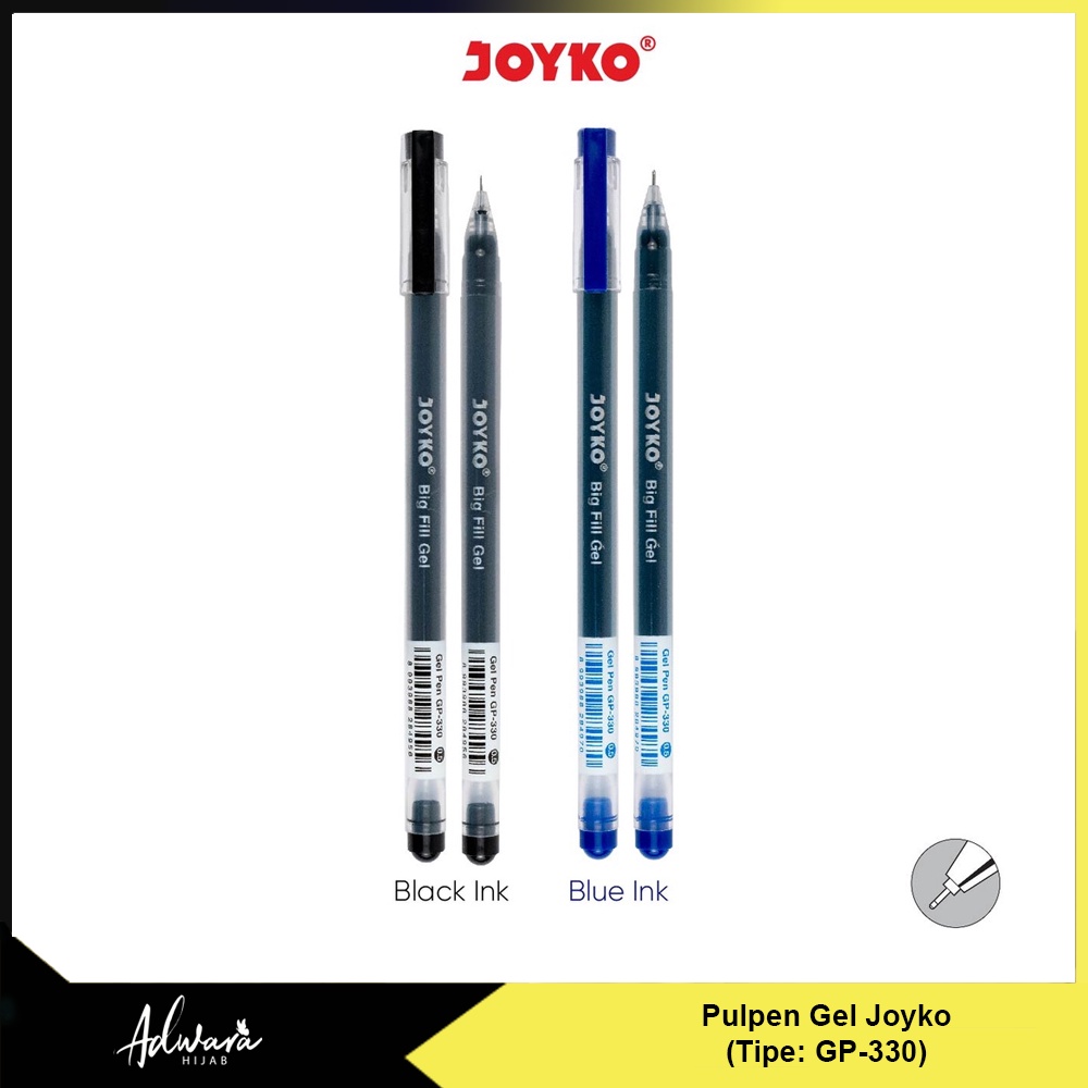 Pulpen Joyko Big Fill Gel GP-330 / Pena Gel Joyko 0.5 mm (Hitam)