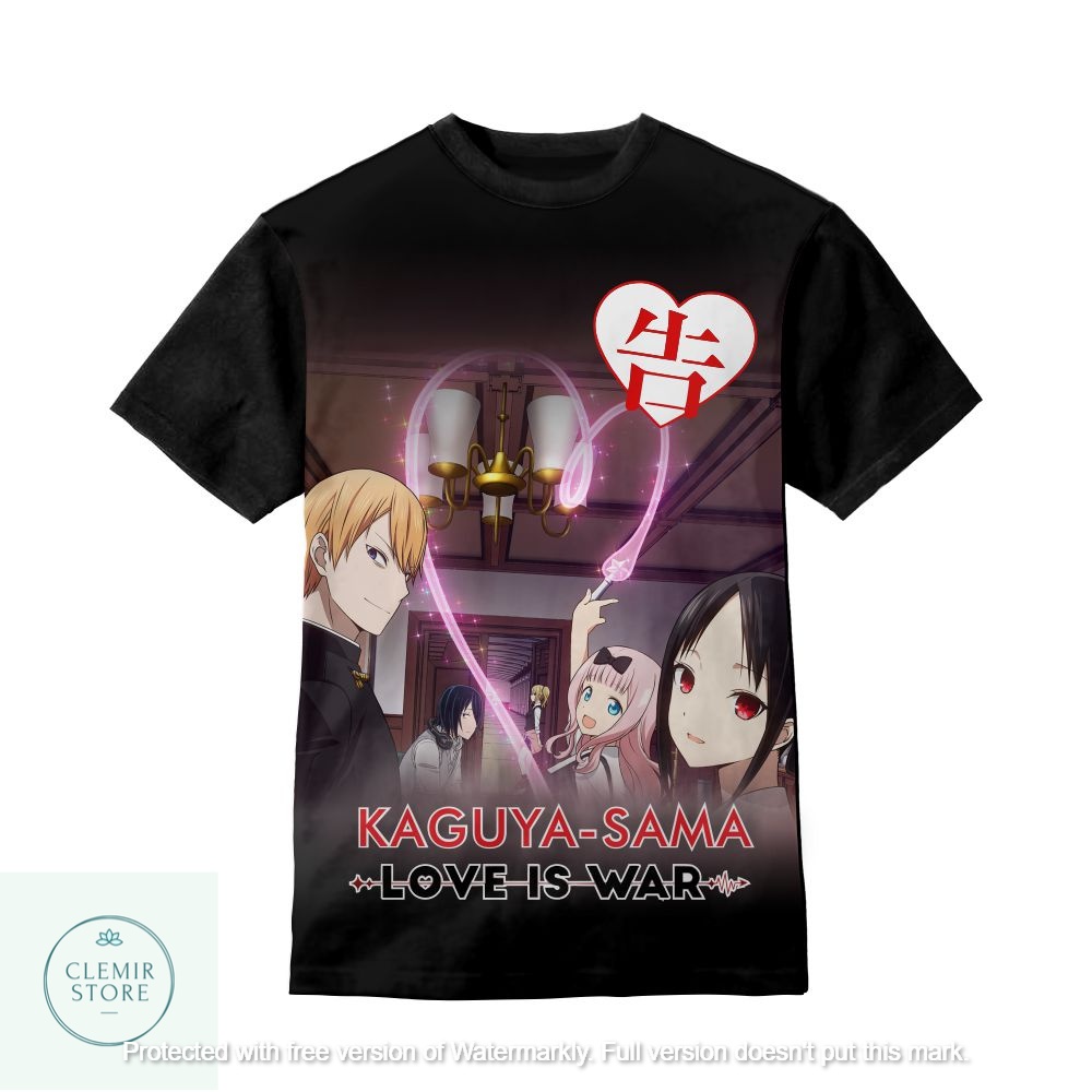 Kaos 3D Anak | Baju Sablon Printing Kaguya Shinomiya Kaguya Sama (Kaguya Sama Couple) Love Is War Ba